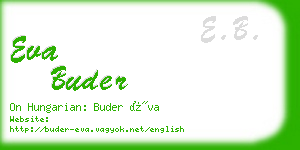 eva buder business card